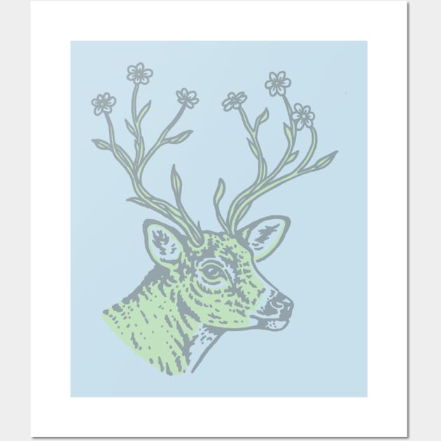 Deer head art Wall Art by Iambolders